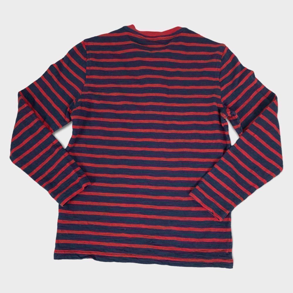 Brooks Brothers Fleece Boys size Medium Stripe Cotton Jersey Henley - Picture 3 of 10